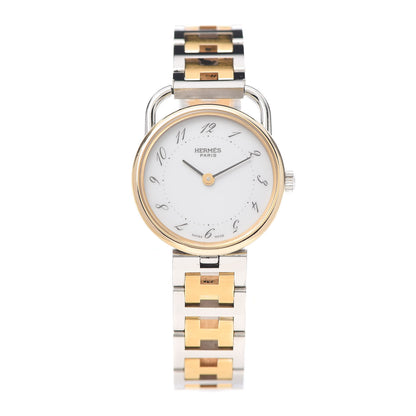 Hermes Stainless Steel 25mm Arceau Clipper Quartz Watch Gold 1 of 6