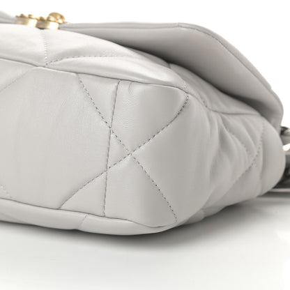 Chanel Lambskin Quilted Medium Chanel 19 Flap Grey 10 of 11
