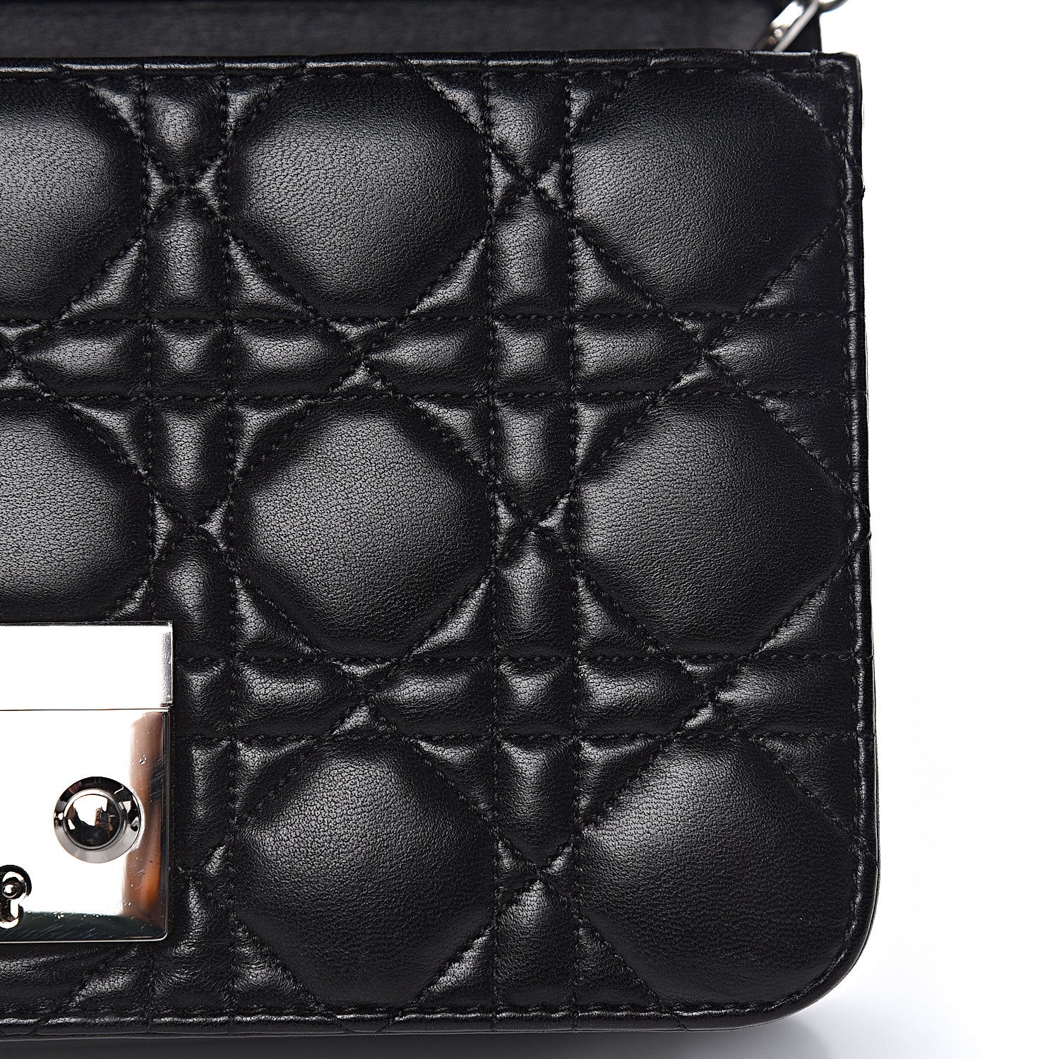 Christian Dior Lambskin Cannage Miss Dior Promenade Pouch Black 13 of 14