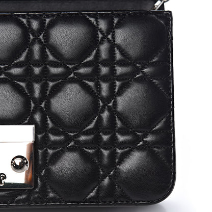 Christian Dior Lambskin Cannage Miss Dior Promenade Pouch Black 13 of 14