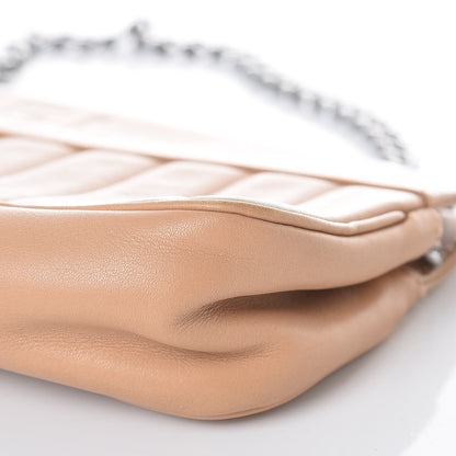 Chanel Calfskin Vertical Quilted Convertible Clutch Beige 10 of 10