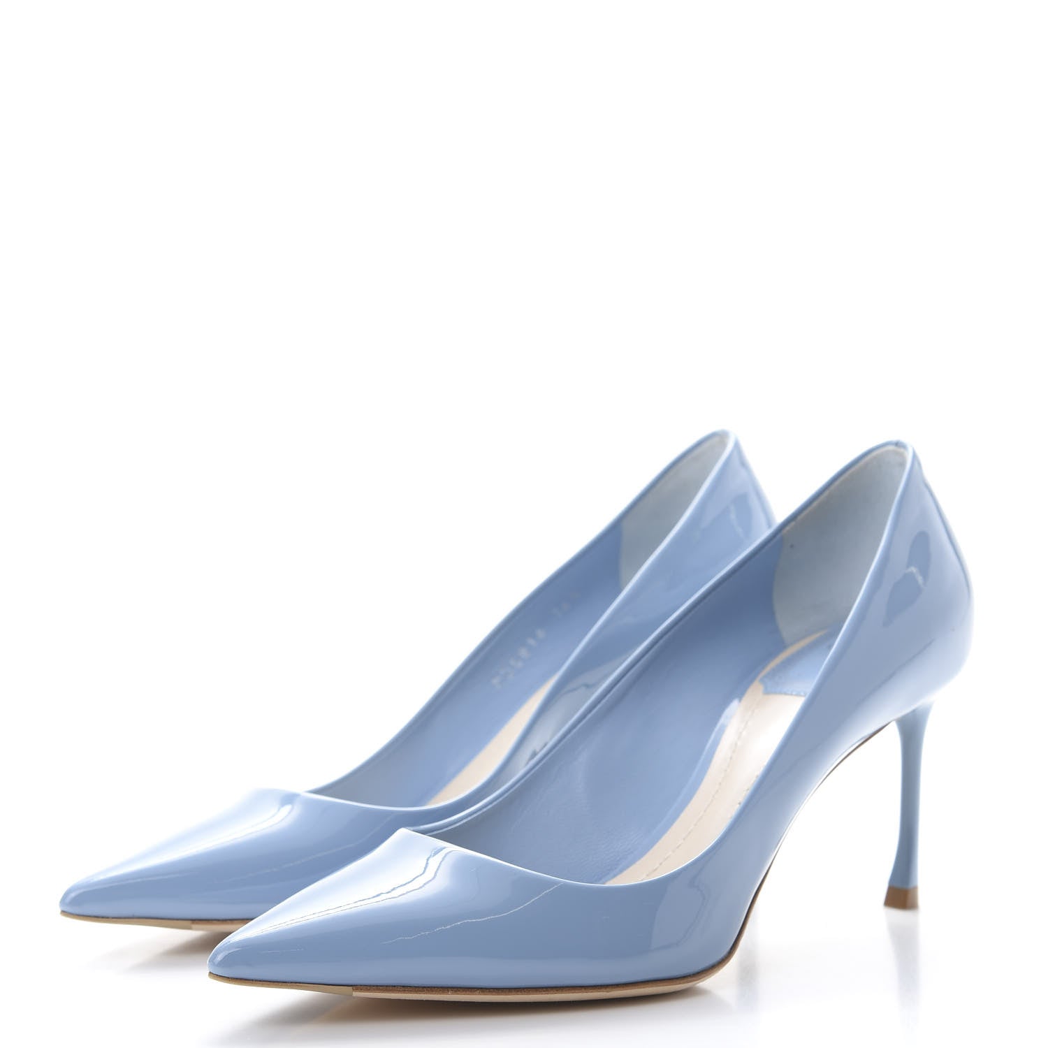 Christian Dior Patent Dioressence Pointed Toe Pumps 36.5 Celeste 3 of 10
