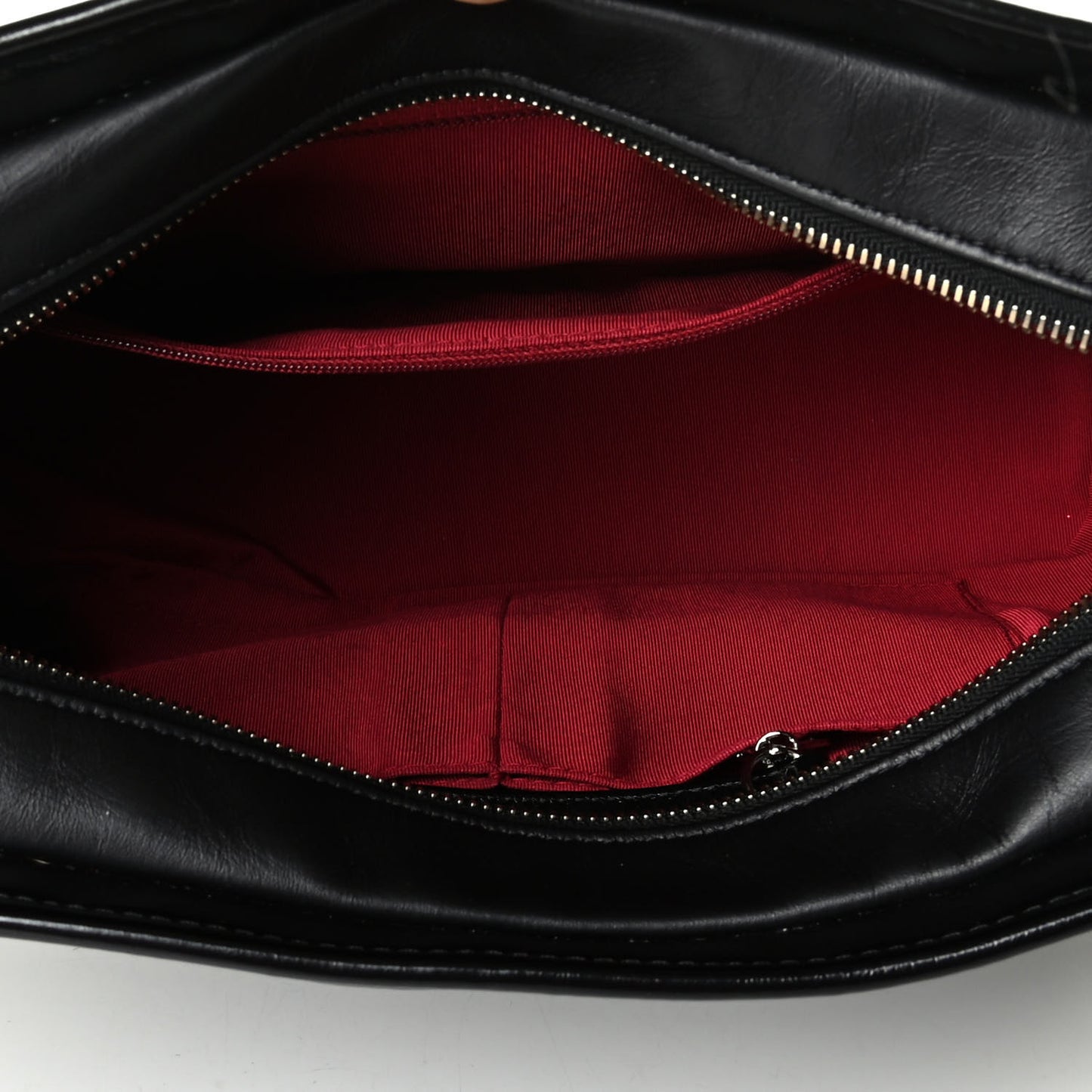 Aged Calfskin Quilted Medium Gabrielle Hobo Black