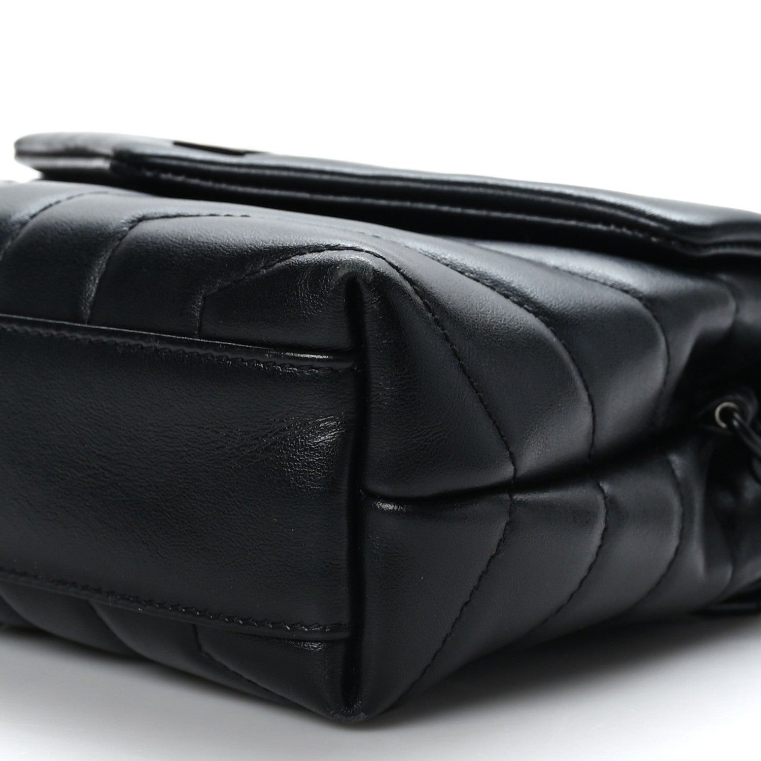 Saint Laurent Calfskin Y Quilted Monogram Toy Loulou Crossbody Bag Black 9 of 9