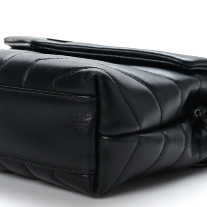 Saint Laurent Calfskin Y Quilted Monogram Toy Loulou Crossbody Bag Black 9 of 9