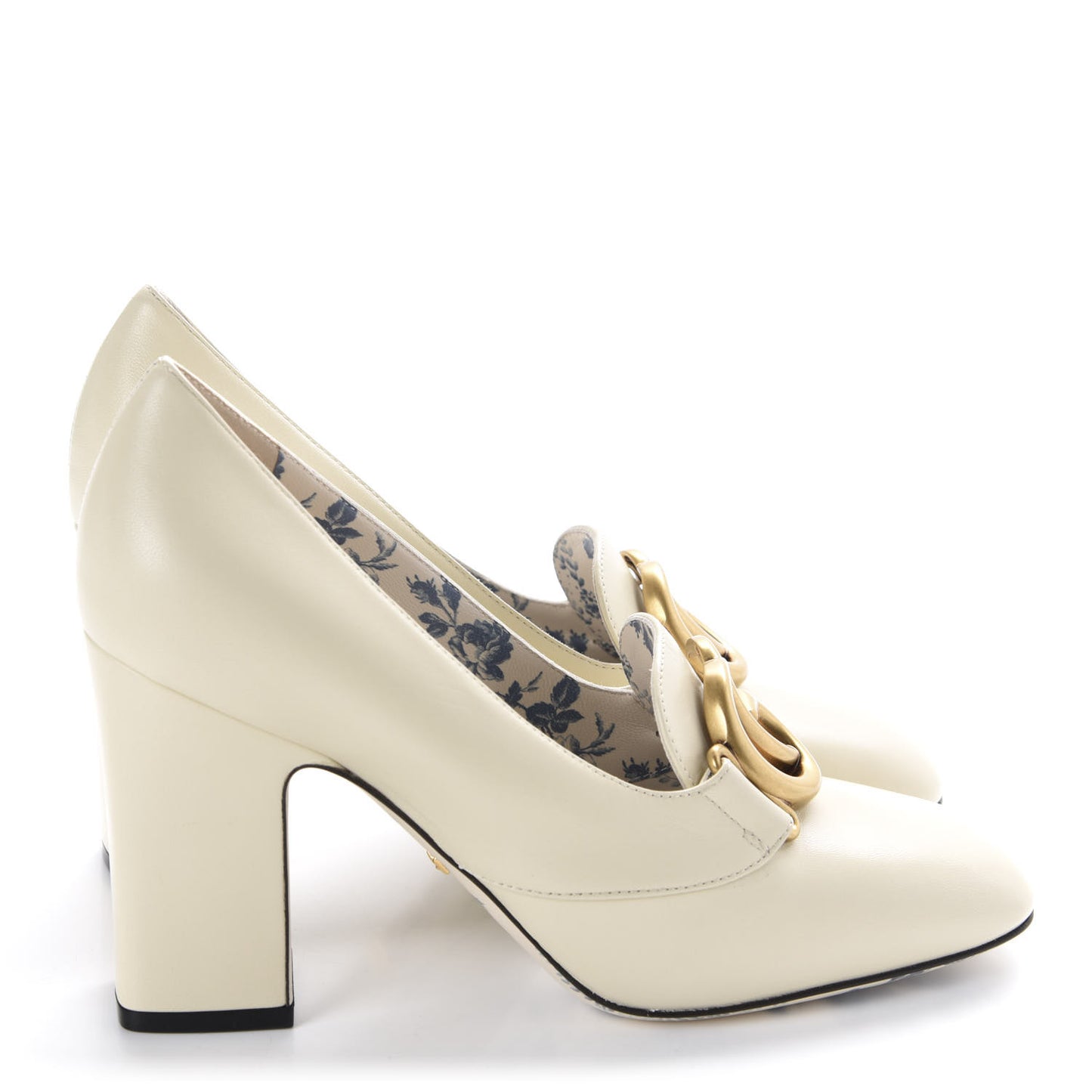 Malaga Kid GG Victoire 95mm Loafer Pumps 38.5 Vintage White