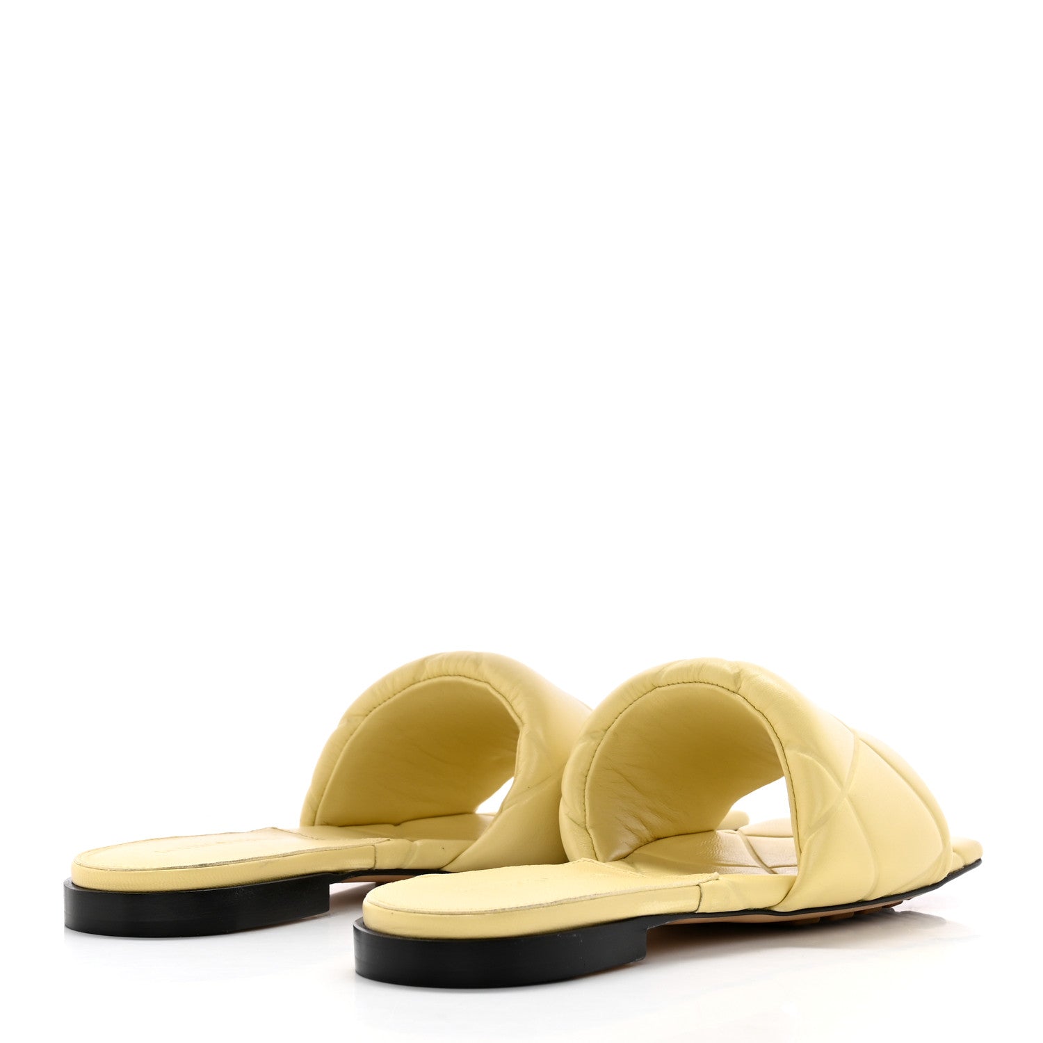Bottega Veneta Nappa Quilted Rubber Lido Flat Sandals 36 Moon Beam 4 of 8