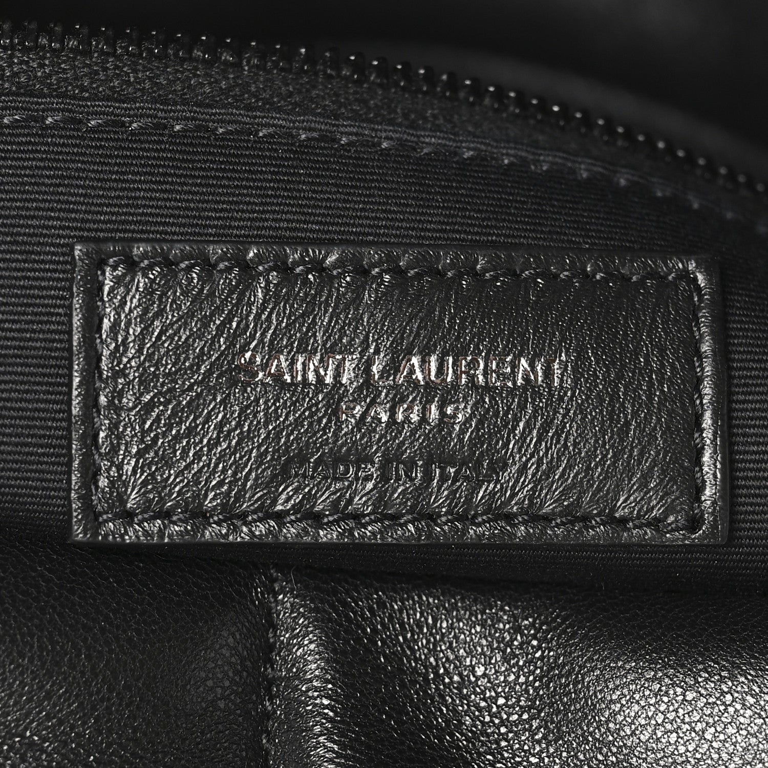 Saint Laurent Lambskin Quilted Monogram Monochrome Medium Loulou Puffer Chain Satchel Black 6 of 10