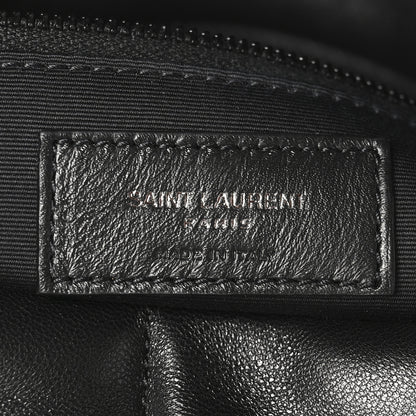 Saint Laurent Lambskin Quilted Monogram Monochrome Medium Loulou Puffer Chain Satchel Black 6 of 10