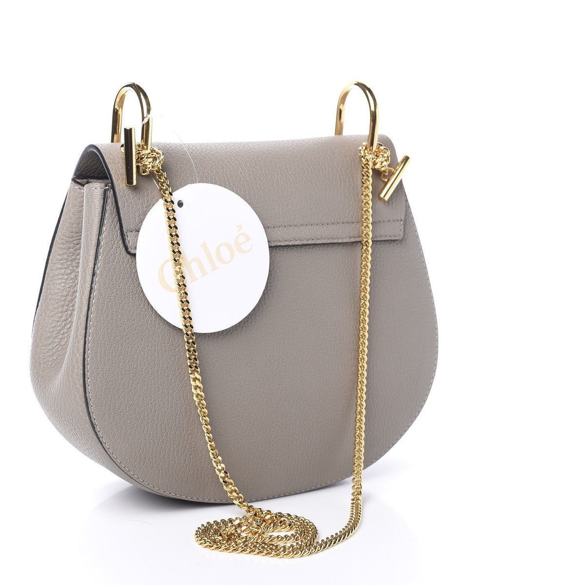 Grained Lambskin Drew Shoulder Bag Motty Grey