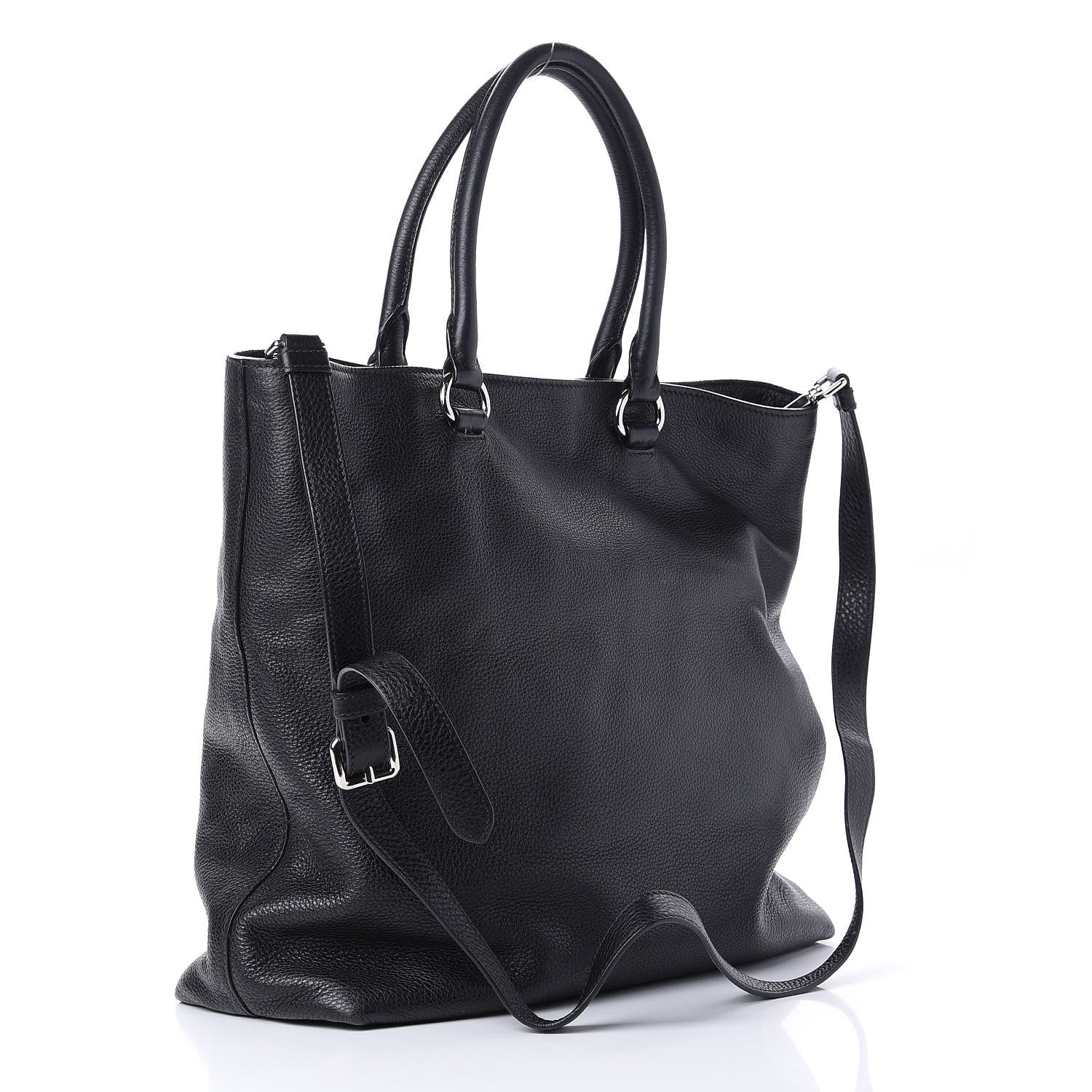 Prada Vitello Daino Shopping Tote Black 4 of 14