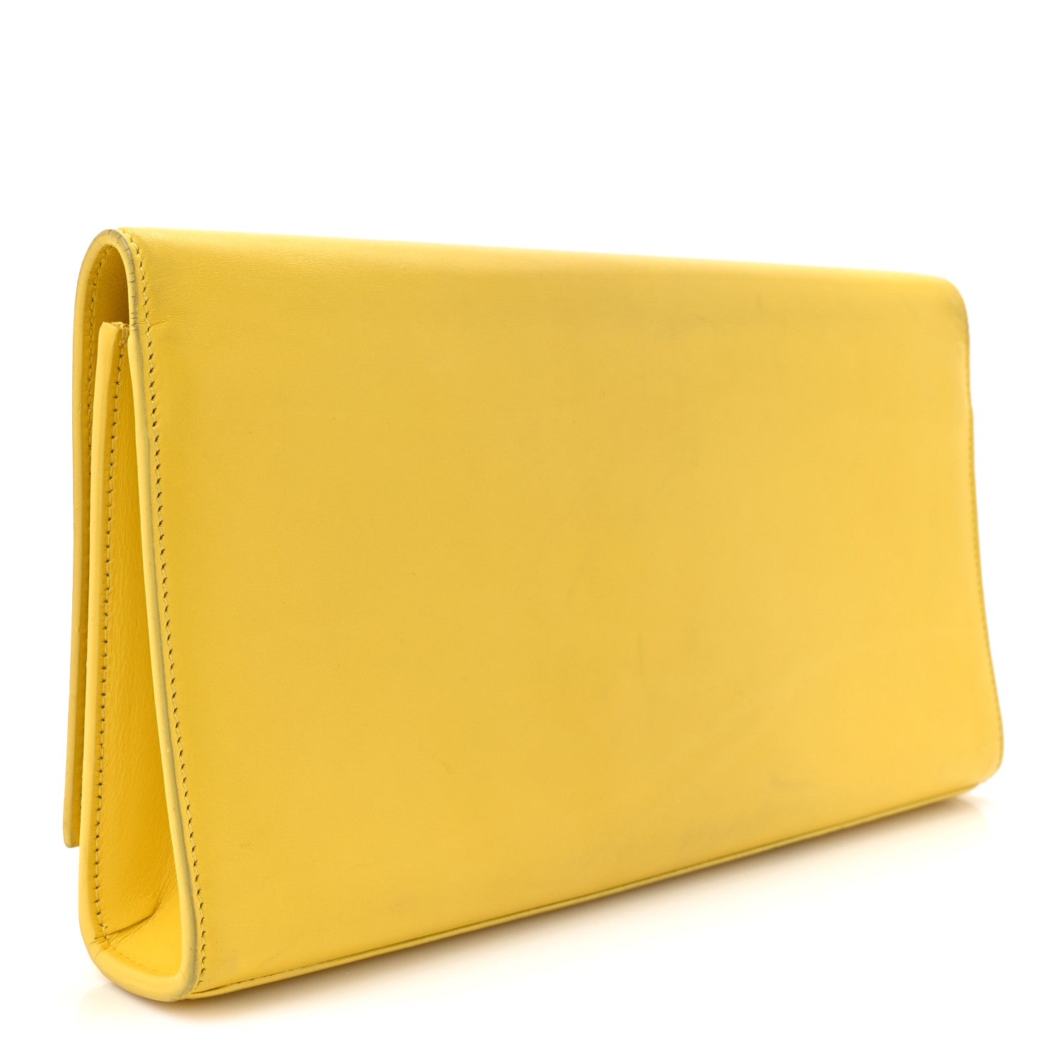 Saint Laurent Calfskin Classic Monogram Cassandre Clutch Soleil 3 of 11