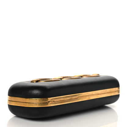 Alexander McQueen Nappa Chain Knuckle Box Clutch Black 4 of 10