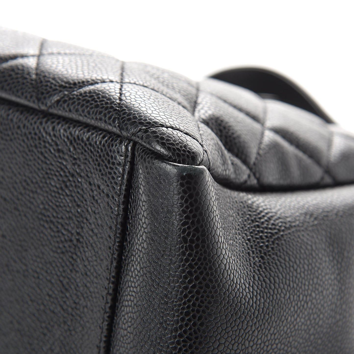 Caviar Quilted Grand Shopping Tote GST Black