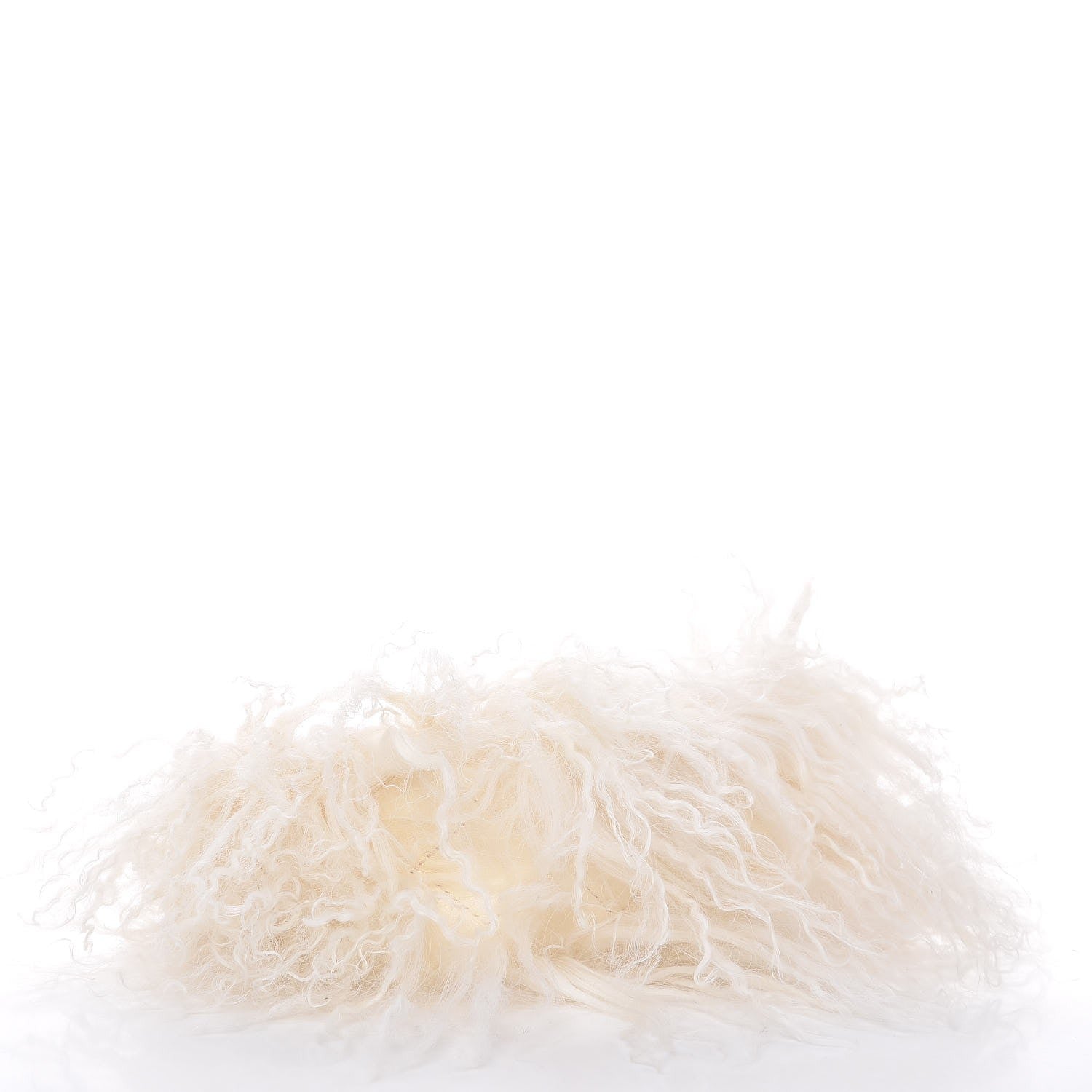 Chanel Lambskin Quilted Goat Fur Mini Tibet Square Flap White 4 of 8