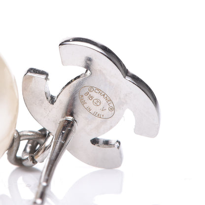 Chanel Crystal Pearl CC Drop Earrings 3 of 4