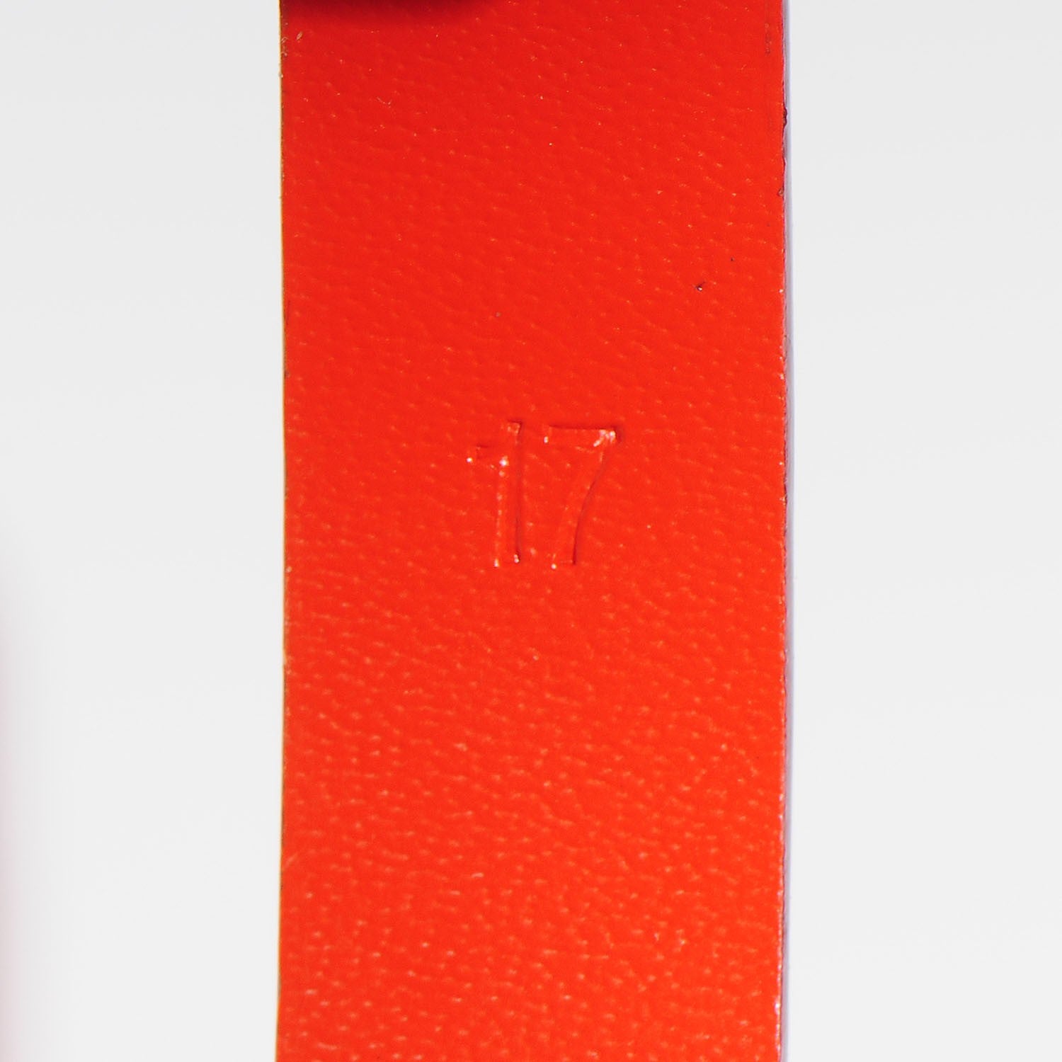 Louis Vuitton Calfskin Stamp It Bracelet 17 Piment 7 of 10
