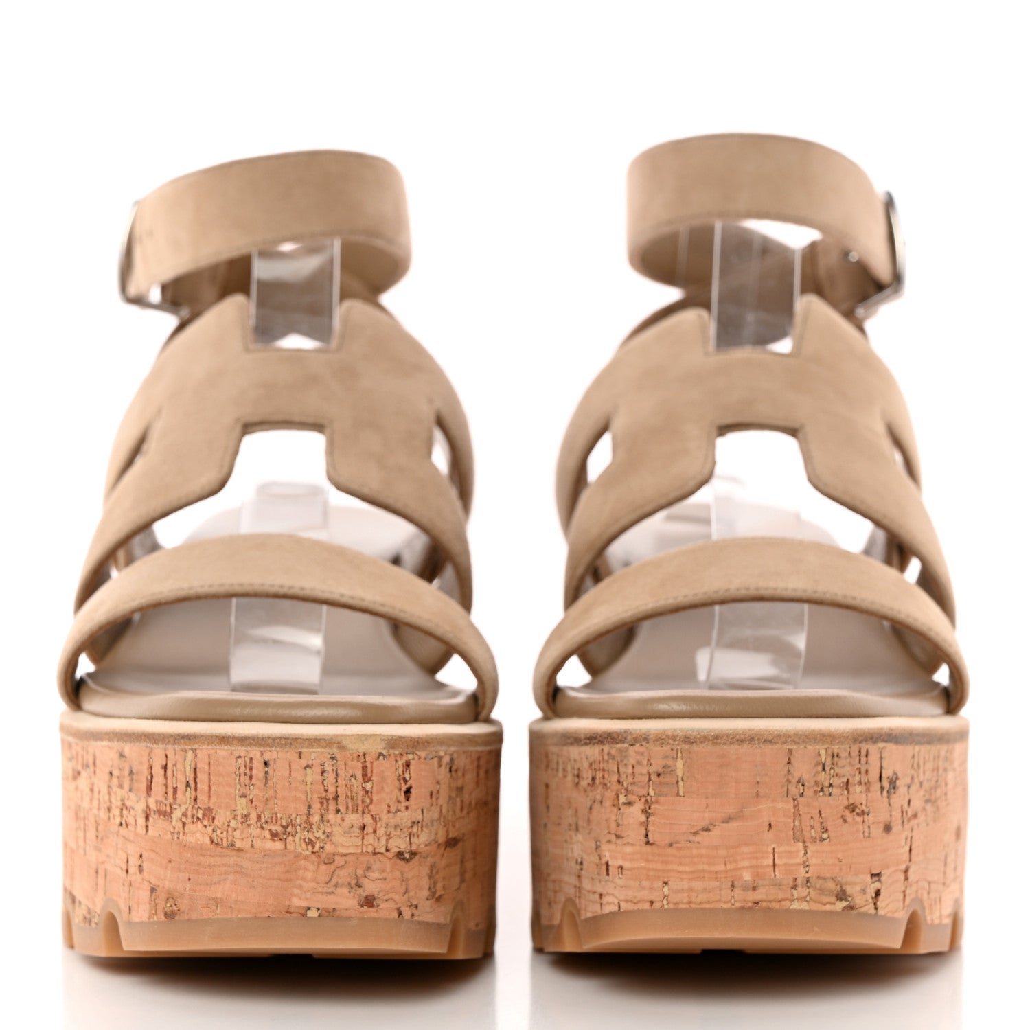 Hermes Calfskin Cork Havane 30 Sandals 35 Beige Argile 2 of 10