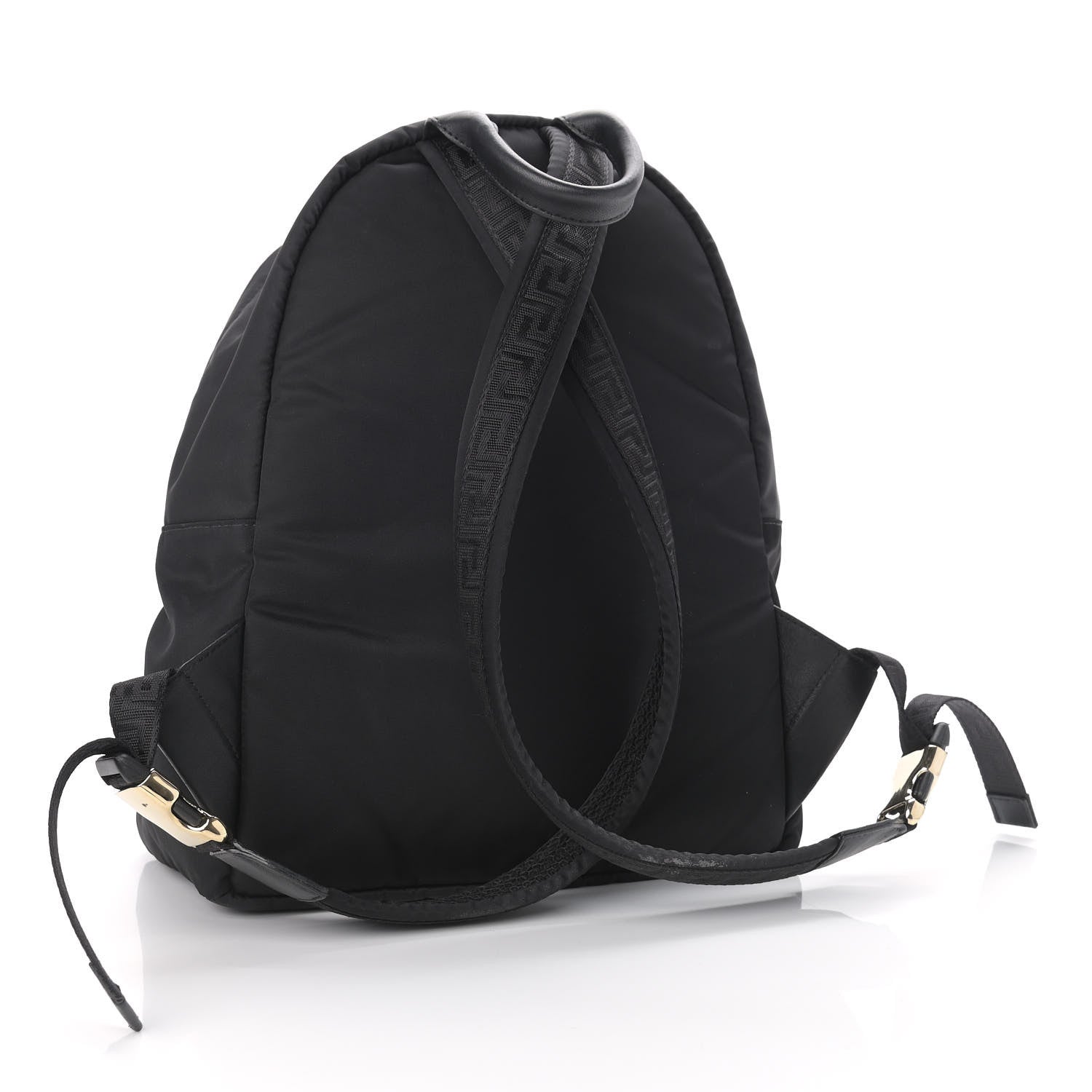 Versace Nylon Goatskin Studded Palazzo Medusa Backpack Black 3 of 11