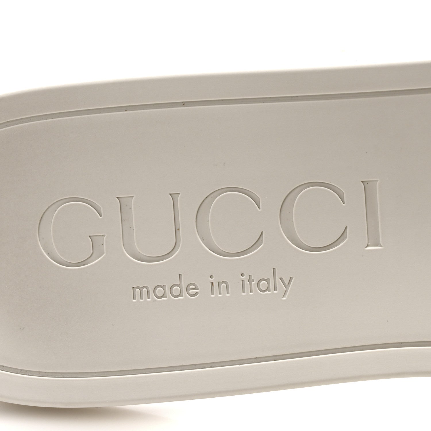 Gucci Rubber Interlocking G Womens Slide Sandals 39 Mystic White 8 of 9