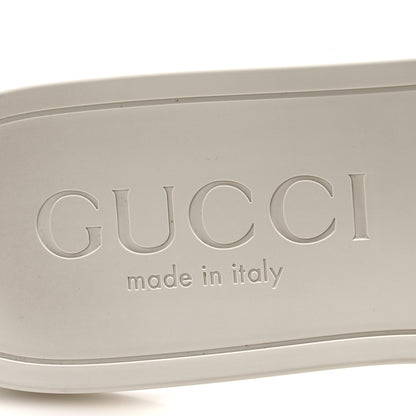 Gucci Rubber Interlocking G Womens Slide Sandals 39 Mystic White 8 of 9