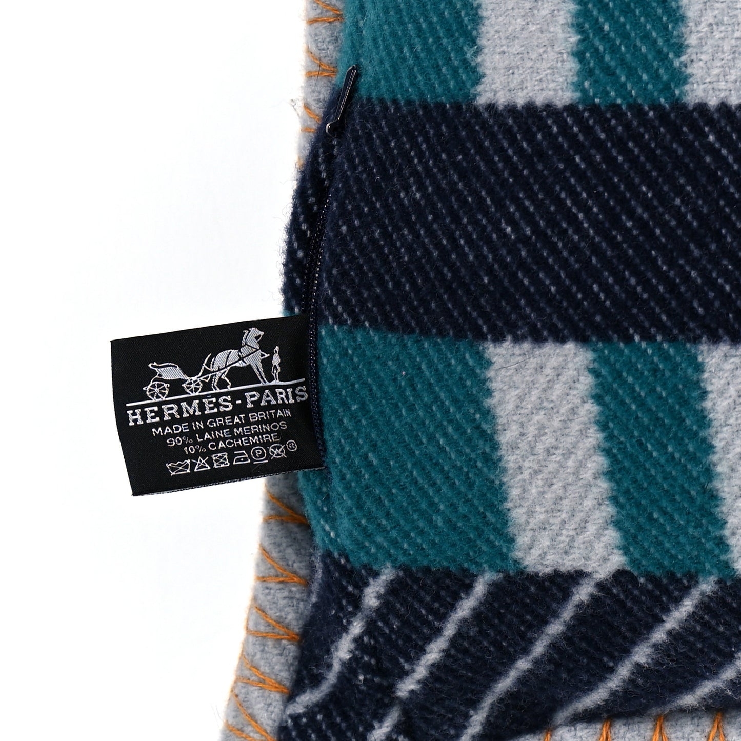 Wool Cashmere Avalon Jump'H Pillow PM Acier Encre