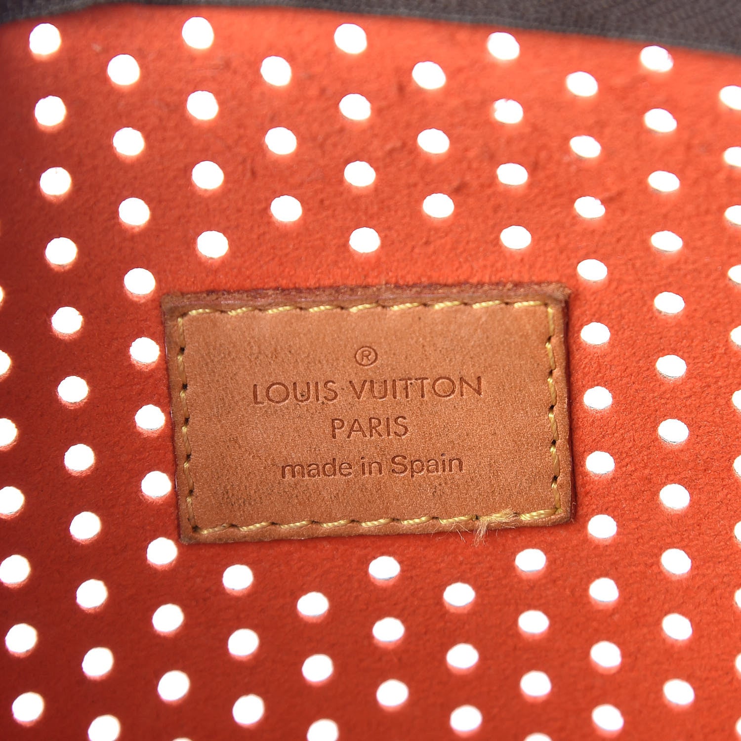 Louis Vuitton Monogram Perforated Pochette Accessories Bag Orange 8 of 19