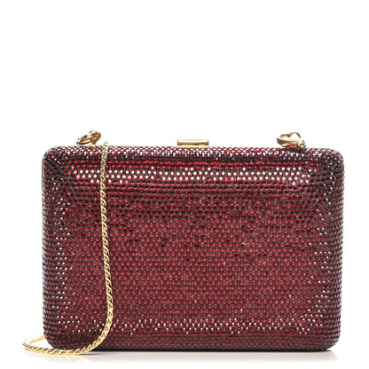 Judith Leiber Crystal Minaudiere Clutch Red 1 of 7