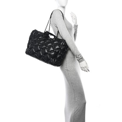 Chanel Calfskin Quilted Large Chesterfield Tote Black 2 of 12