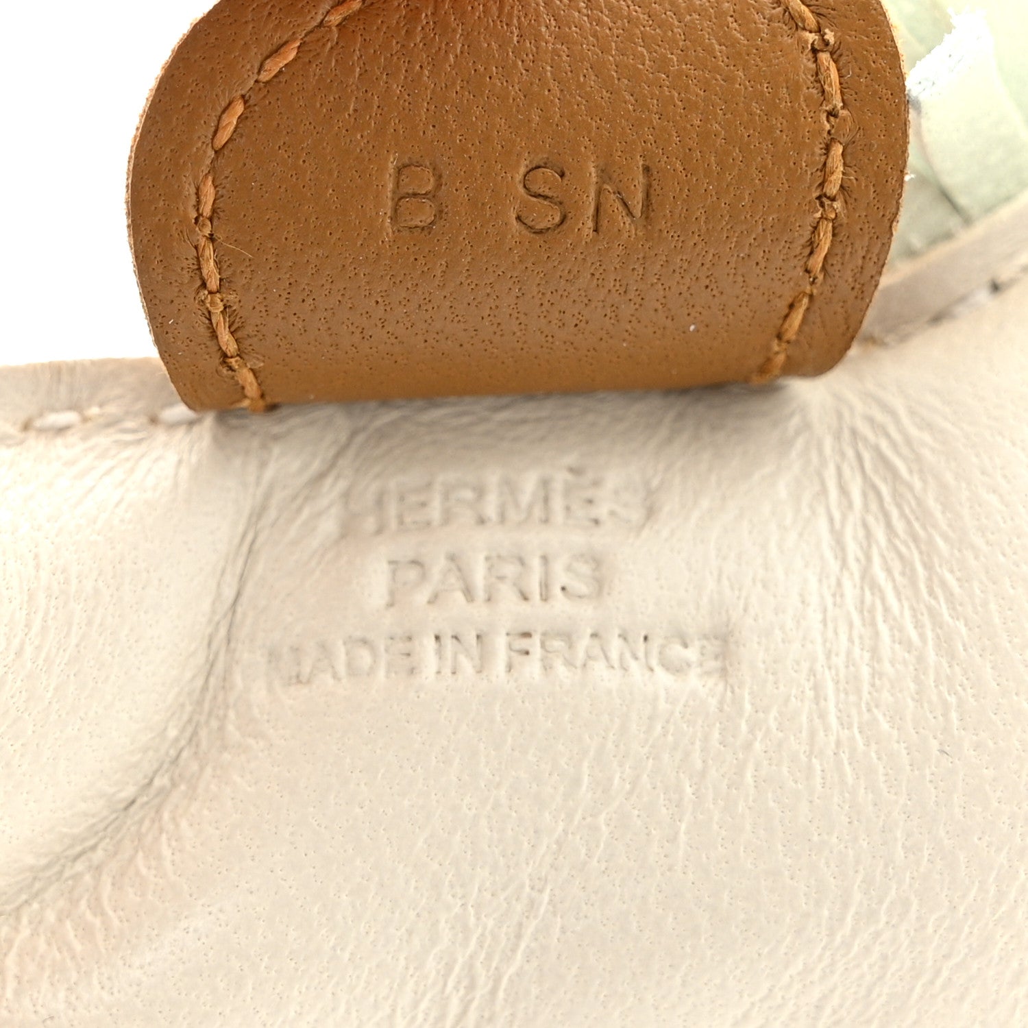 Hermes Milo Lambskin Grigri Rodeo Horse Bag Charm PM Craie Vert Fizz Kraft 3 of 4