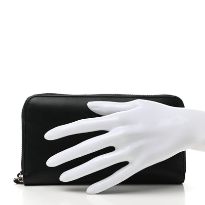 Fendi Vitello Century Opaco Mini Bug Eyes Zip Around Wallet Black 2 of 7