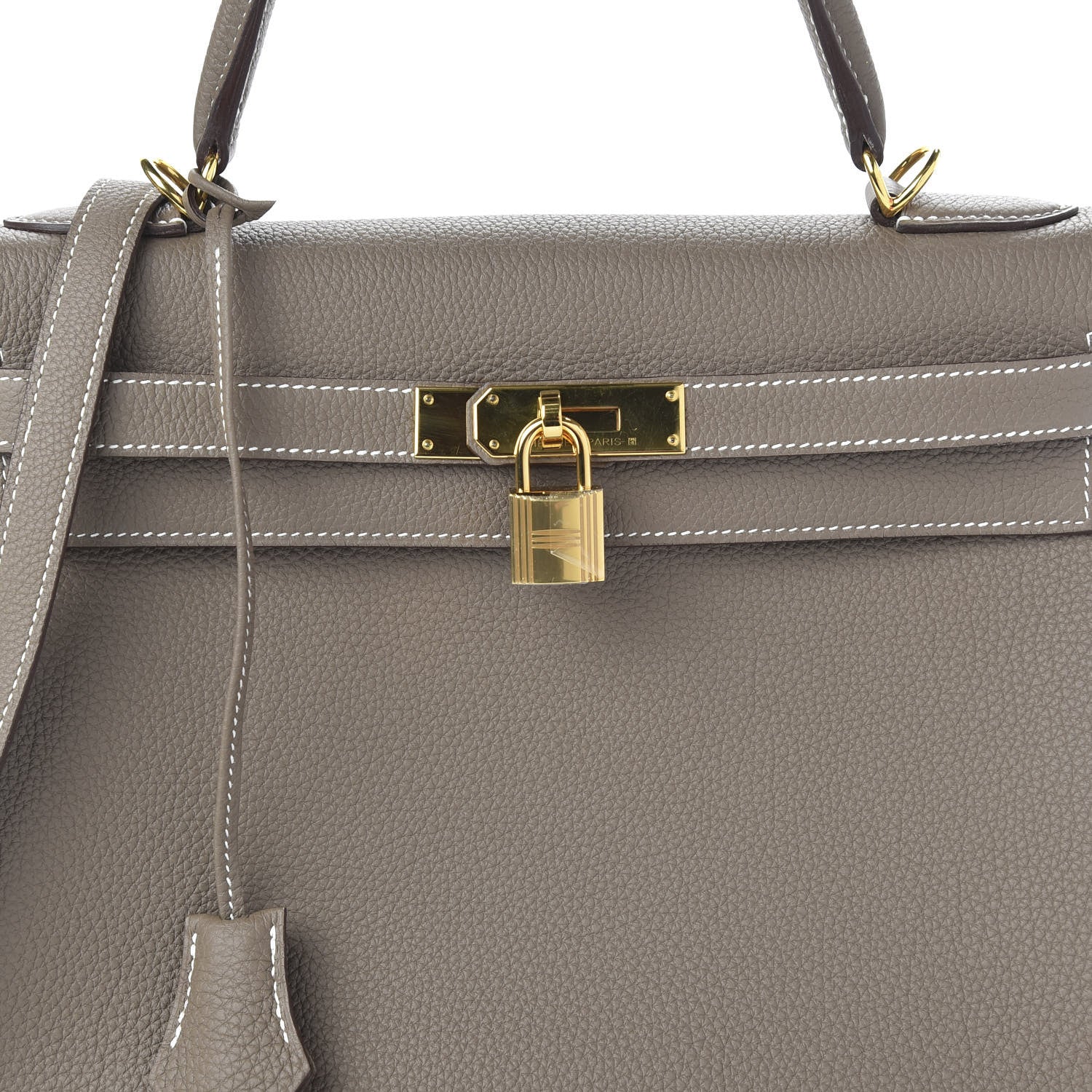 Hermes Togo Kelly Retourne 32 Etoupe 10 of 11