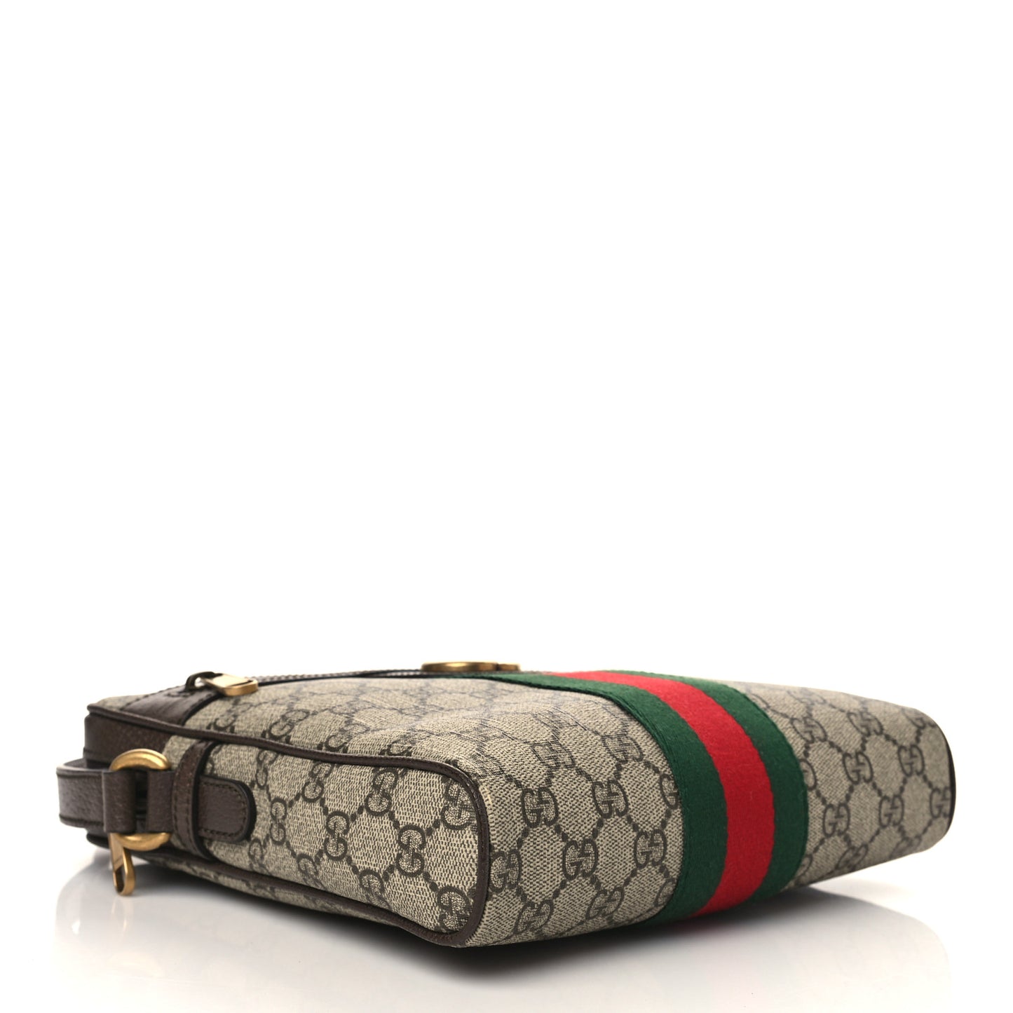 GG Supreme Monogram Web Small Ophidia Messenger Bag Brown