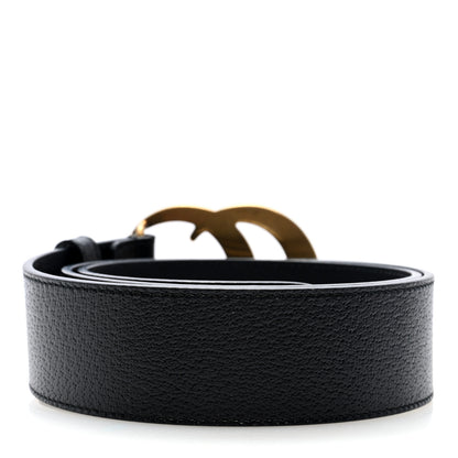 Gucci Textured Calfskin Double G 40mm Belt 80 32 Black 2 of 4