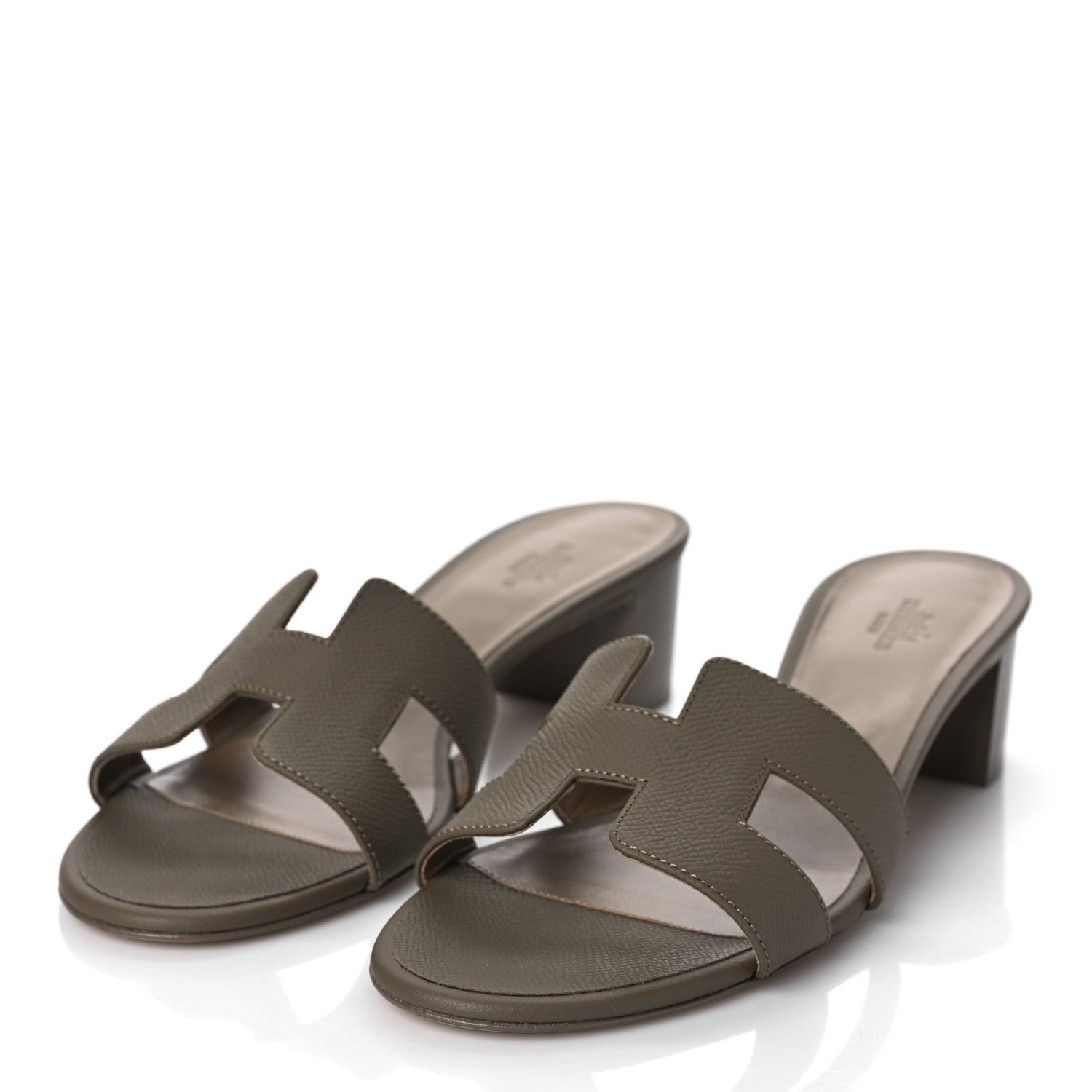 Hermes Epsom Oasis Sandals 40.5 Etoupe 4 of 12