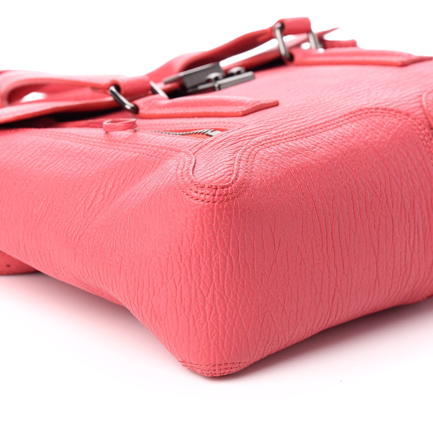 Textured Calfskin Medium Pashli Satchel Raspberry