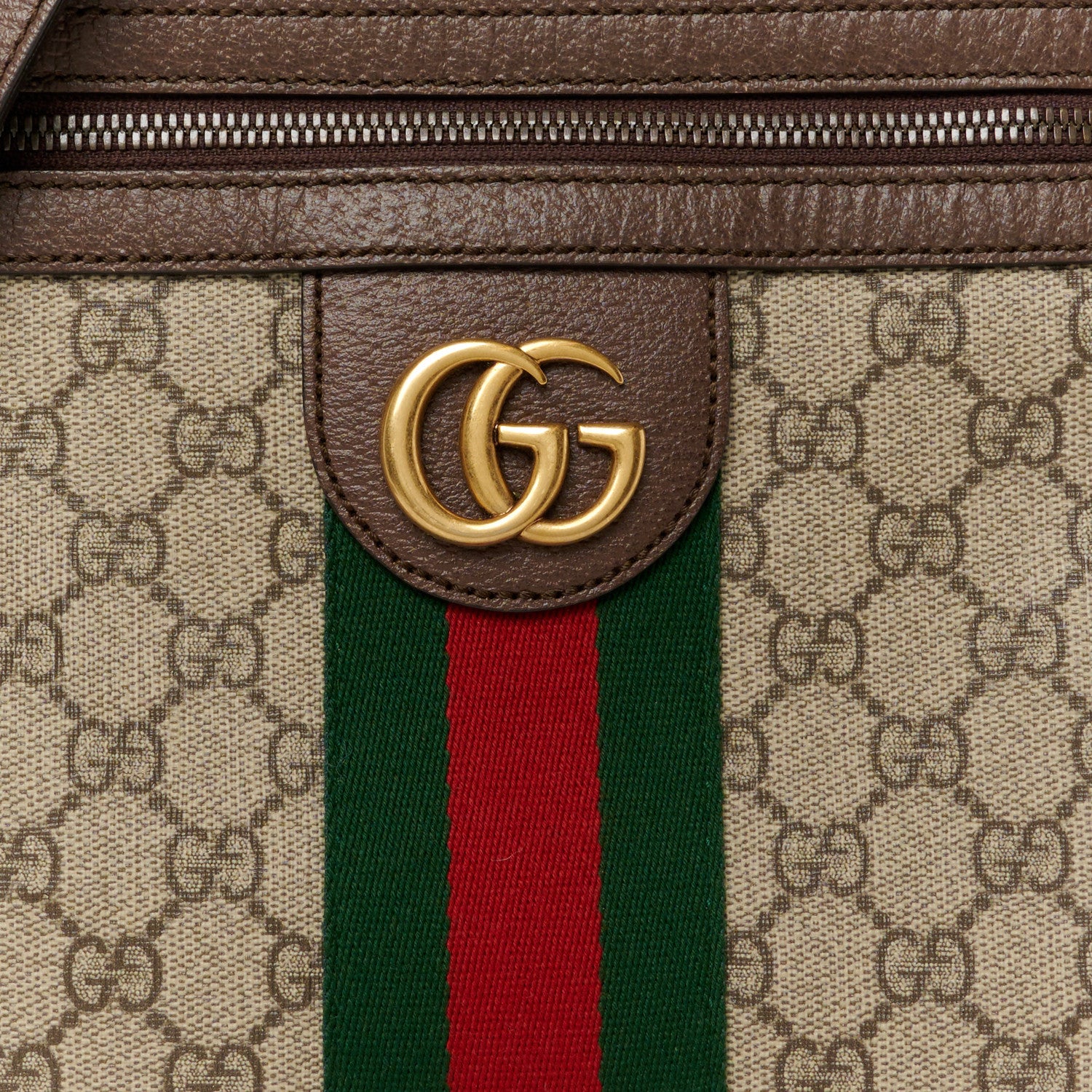 Gucci GG Supreme Monogram Web Small Ophidia Messenger Bag Brown 9 of 11