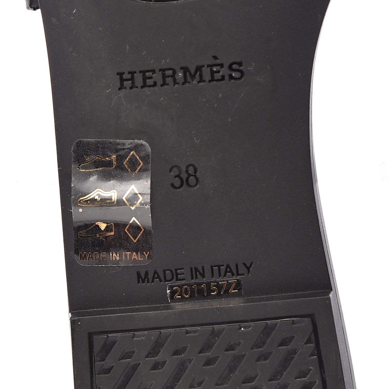 Hermes Rubber Aloha Sandals 38 Black 10 of 14