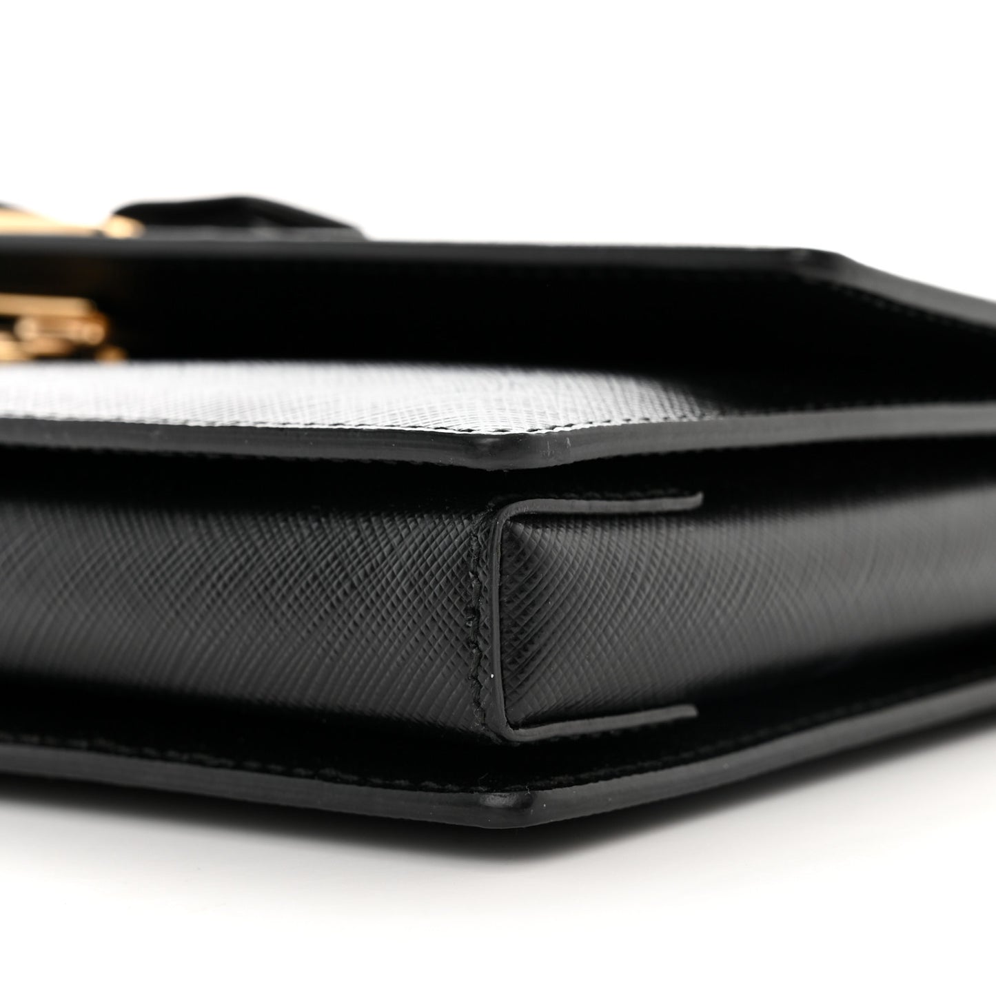 Printed Calfskin Vara Bow Chain Flap Crossbody Black