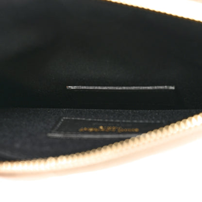 Saint Laurent Grain De Poudre Chevron Monogram Bill Pouch Sea Salt 5 of 8