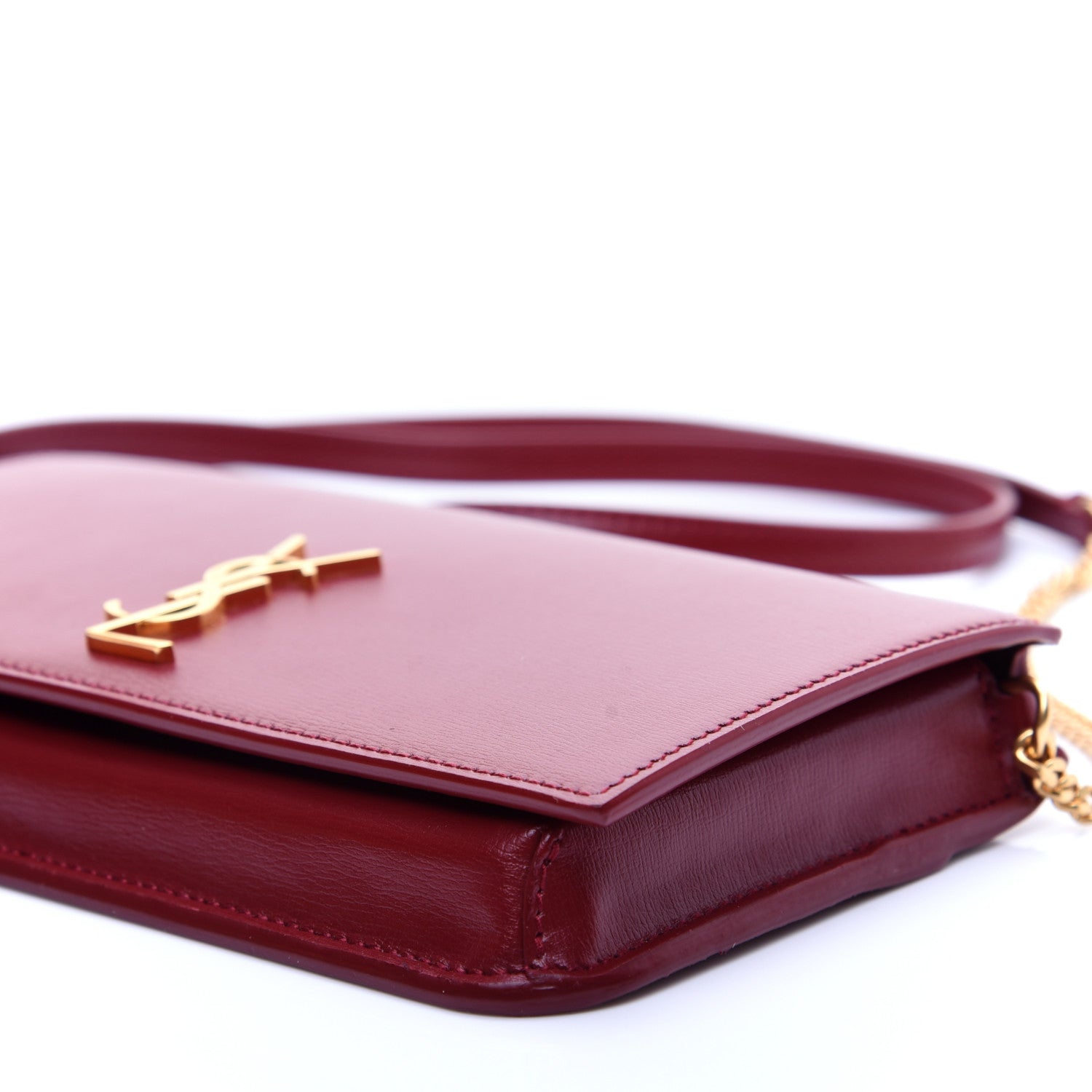 Saint Laurent Smooth Calfskin Monogram Phone Holder Crossbody Opyum Red 6 of 10
