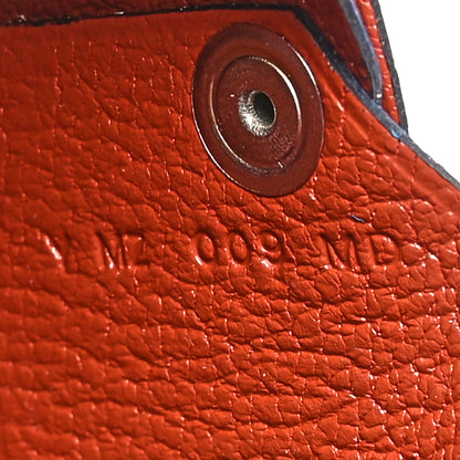 Hermes Chevre Mysore Verso Calvi Card Case Bleu Frida Cuivre 7 of 9