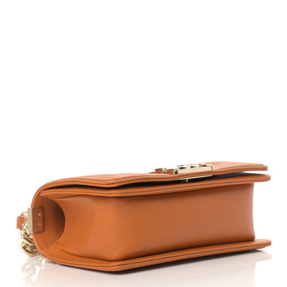 Chanel Caviar Quilted Small Boy Flap Light Brown 4 of 12