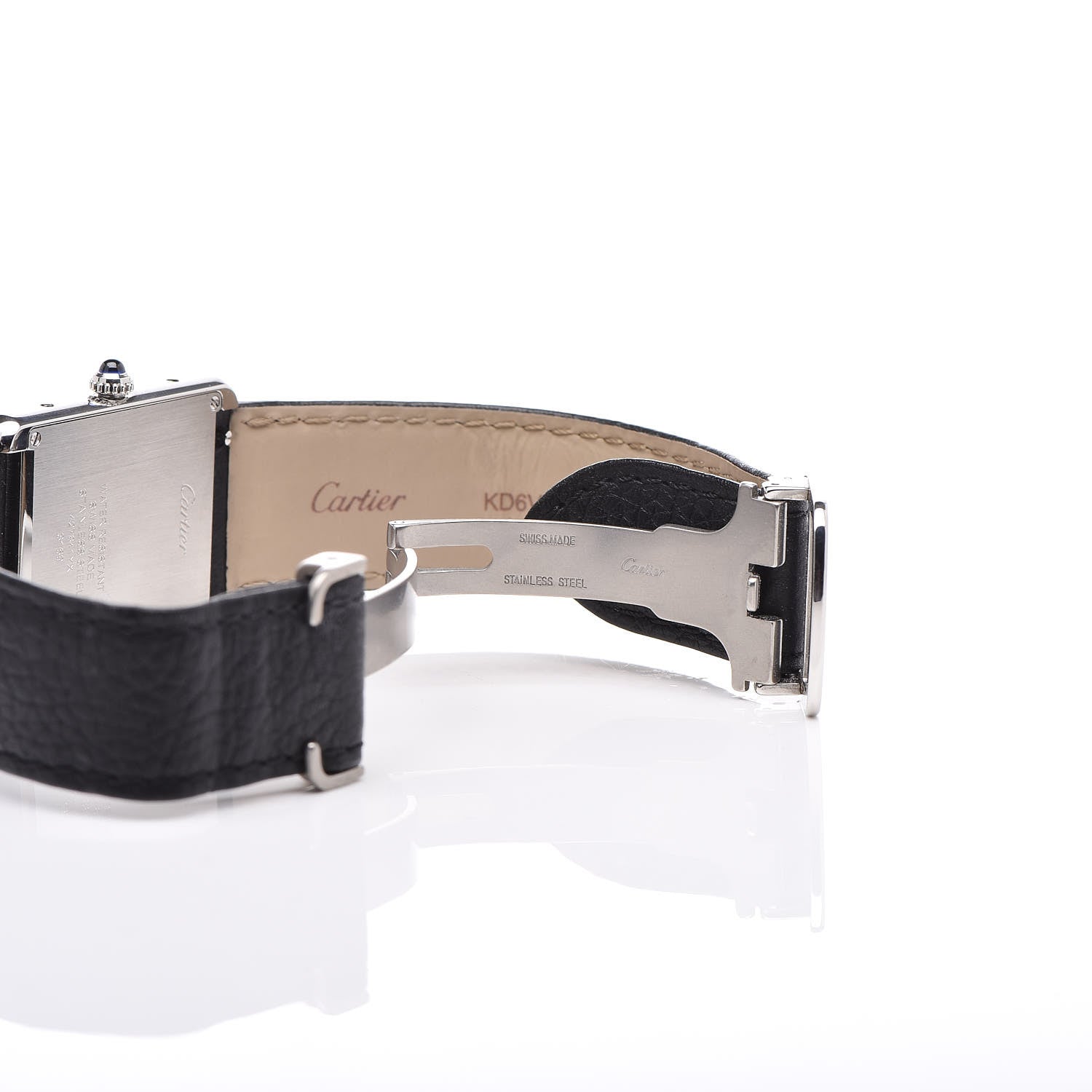 Cartier Stainless Steel Calfskin 27mm Tank Solo Quartz Watch 8 of 8