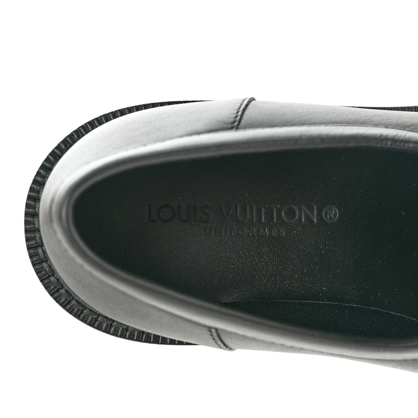 Calfskin Oversized Chain Academy Loafers 36 Black