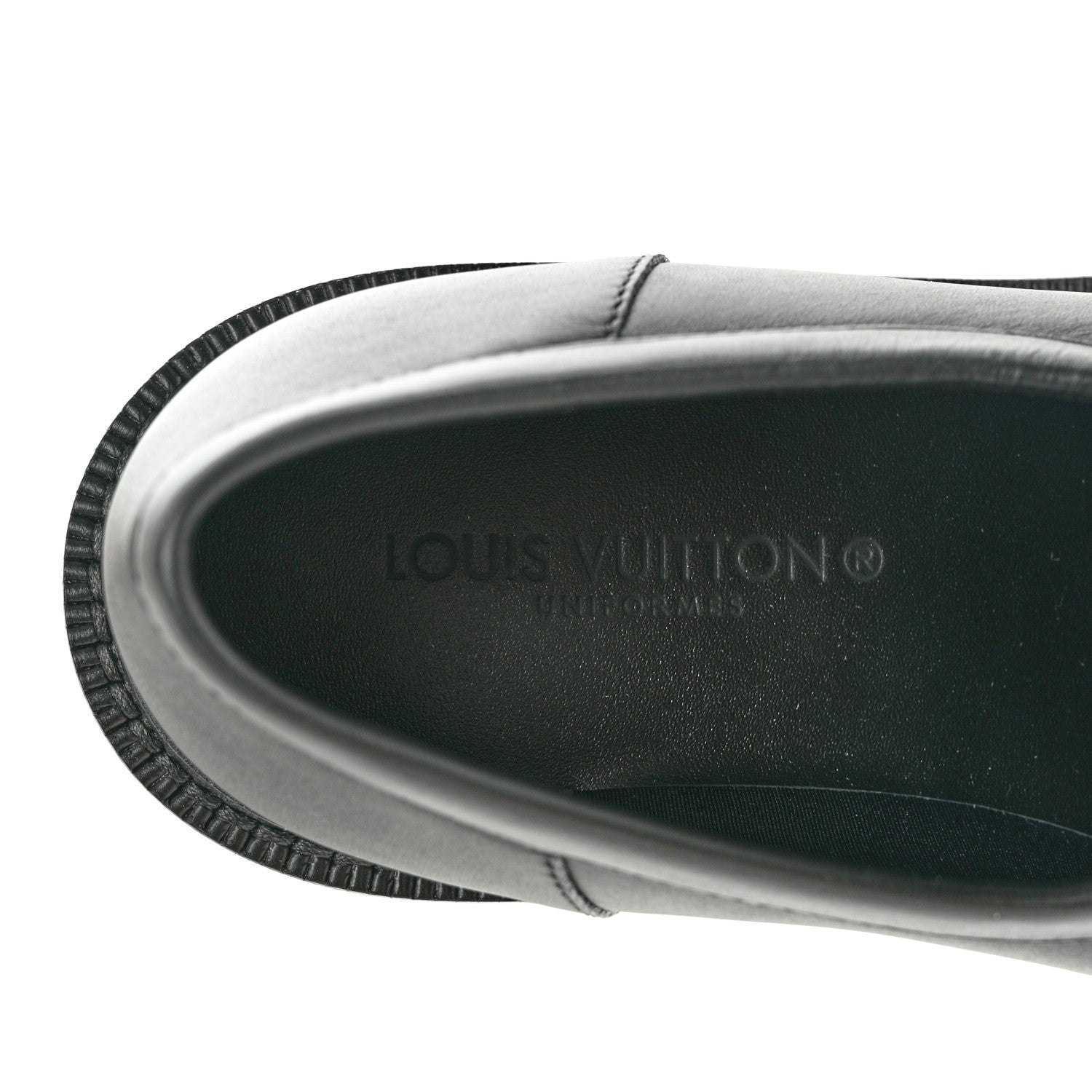 Louis Vuitton Calfskin Oversized Chain Academy Loafers 36 Black 7 of 11