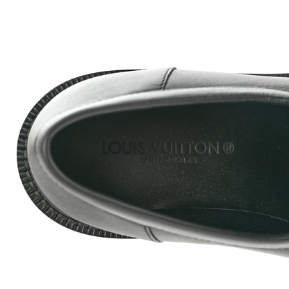 Louis Vuitton Calfskin Oversized Chain Academy Loafers 36 Black 7 of 11