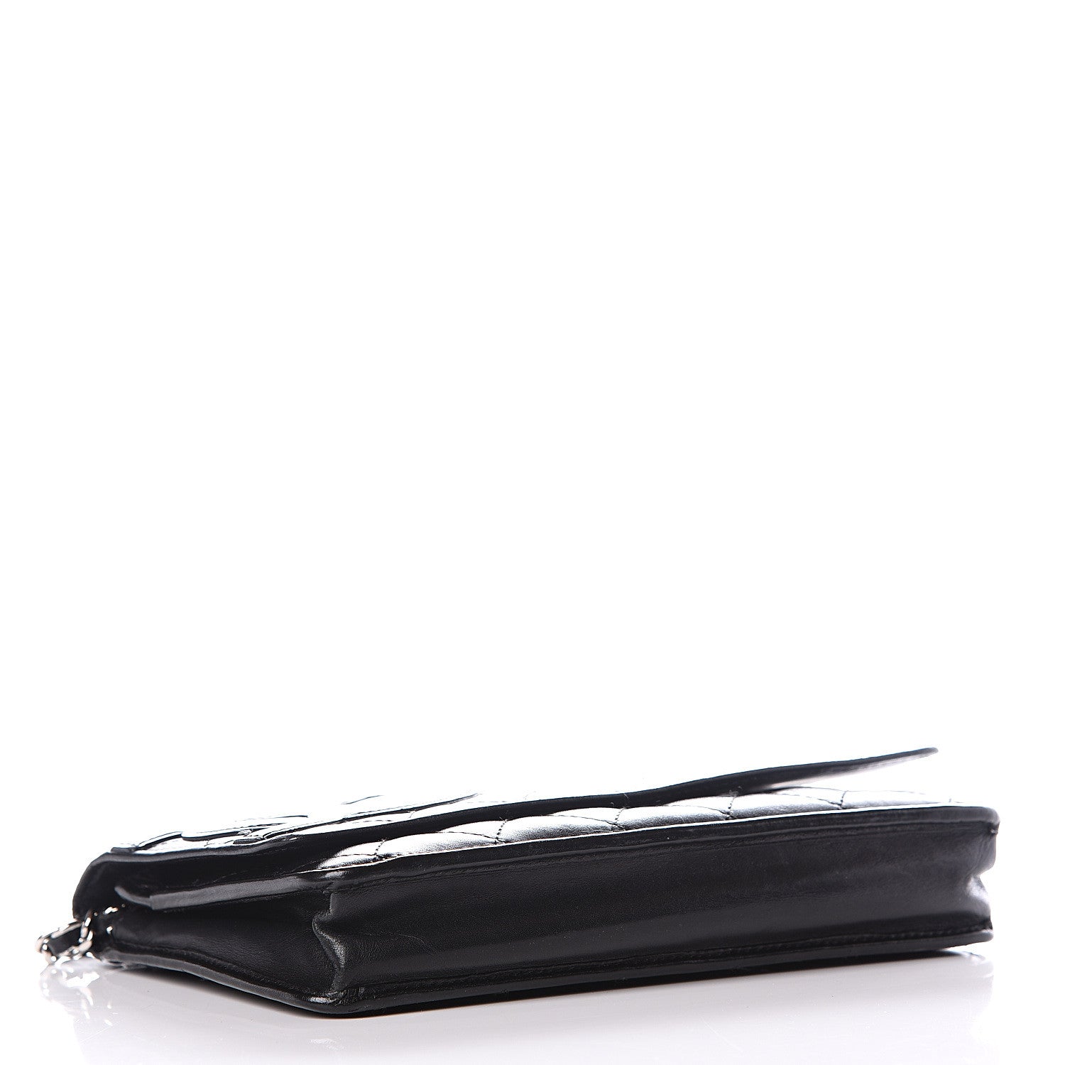 Chanel Calfskin Quilted Cambon Wallet On Chain WOC Black 3 of 14