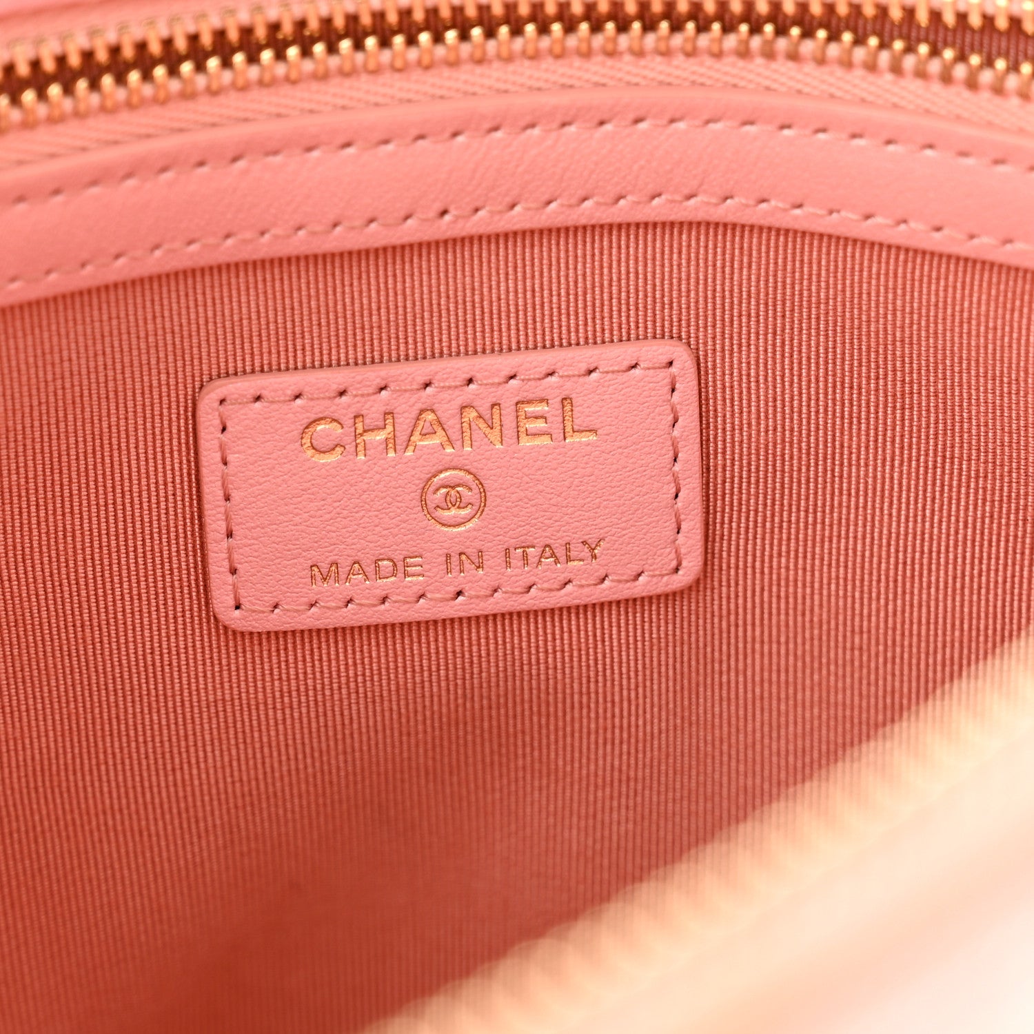 Chanel Iridescent Caviar Quilted Medium Cosmetic Case Rose Pink 6 of 11