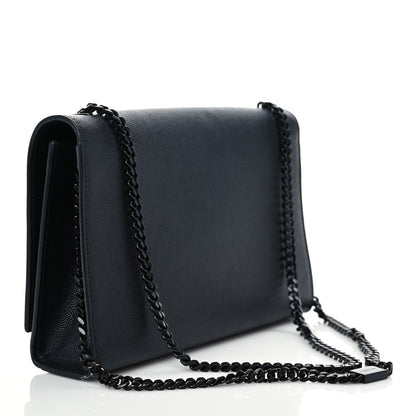 Saint Laurent Grain De Poudre Medium Classic Monogram Kate Satchel Black 3 of 9